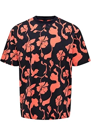 Only & Sons Herren ONSPABLO RLX FLORAL AOP SS Tee T-Shirt, Black, S