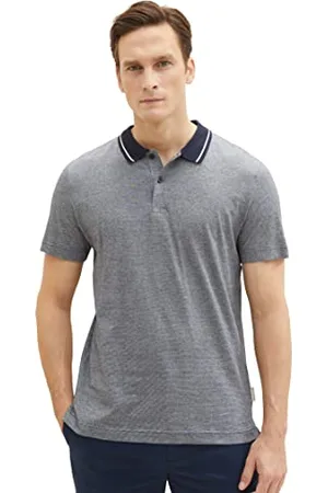TOM TAILOR Herren 1036437 Poloshirt mit Streifen, 31989-Navy Stonington Blue Stripes, M