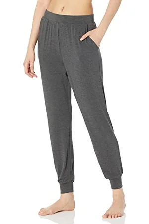 Amazon Damen Jogger-Pyjama-Hose Aus Leichtem Strickjersey Mit Taschen, , XXL
