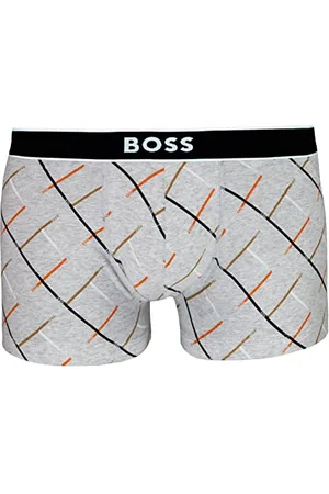 HUGO BOSS Herren Boxer Unterhose Shorts Trunk 24 Print, Farbe:Grau, Größe:XL, Artikel: