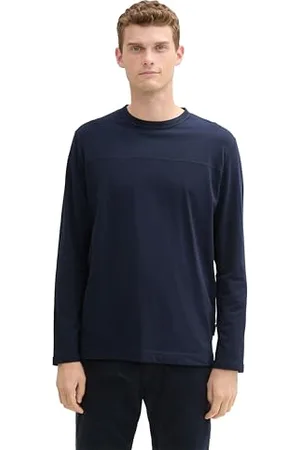 TOM TAILOR Herren Longsleeve mit Ziernaht, , M