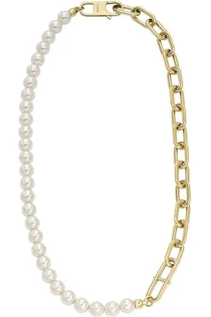 Fossil Damen-Halskette Heritage Gold aus Edelstahl, JF04727710