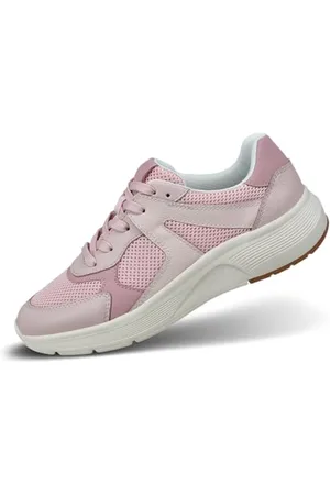 Bugatti Damen-Rosensneaker – Feminine Streifenrillen, atmungsaktives Mesh, herausnehmbare Einlegesohlen, federleichte Gummisohlen, / , 41 EU