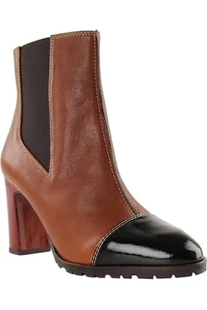 Chie Mihara Damen ETU38 Chelsea Boot, Black, Brown, Burgundy, 38 EU