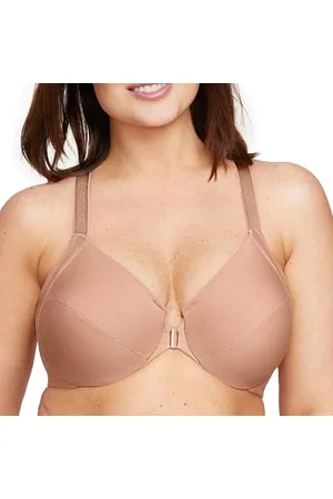Glamorise Große Größen Plusgröße Glättender WonderWire-Vorderverschluss-BH mit Bügel Nr. 1247, , 75G