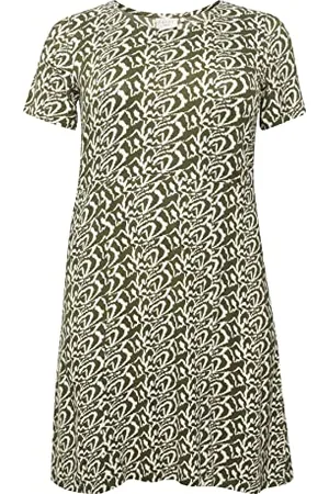 Kaffe Damen Plussize Knee Length Short Sleeves Casual Fit A-Linie Kleid, , M Größen