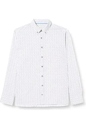 Bugatti Herren Freizeithemd mit Button-Down-Kragen