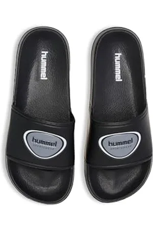 Hummel Unisex Pool Badge Slide Sandal, Black, 39 EU