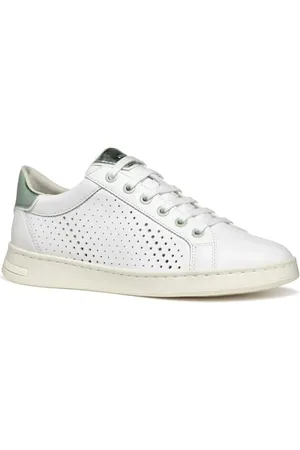 Geox Damen D Jaysen B Sneaker, White/Mint, 36 EU