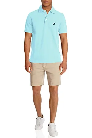 Nautica Herren Short Sleeve Solid Stretch Cotton Pique Polo Shirt Poloshirt, , Mittel