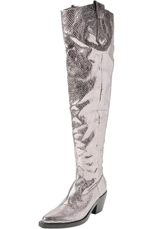 Pinko Damen Strauss Texano Cuissard Similp Westernstiefel, , 41 EU
