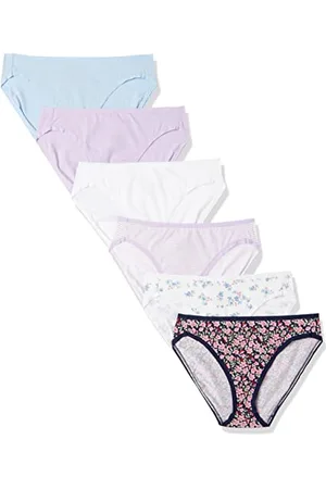 Amazon Damen Slip aus Baumwolle mit hohem Beinschnitt (in Übergröße erhältlich), 6er-Pack, , 38