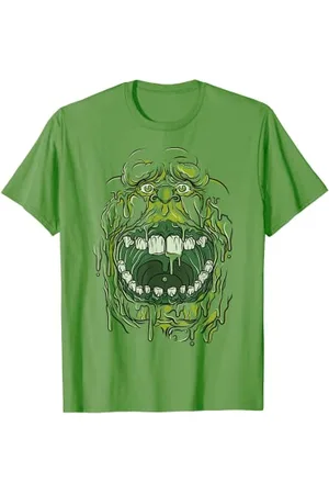 Ghostbusters Slimer Face Halloween Costume Graphic T-Shirt T-Shirt