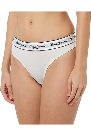 Pepe Jeans Damen Pepe String Unterwäsche im Bikini Stil, Weiß, XL EU