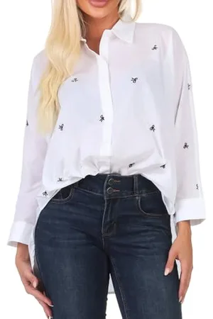 ONLY Damen Onlnew LINA Grace LS EMB Shirt NOOS WVN Langarmbluse, ,S
