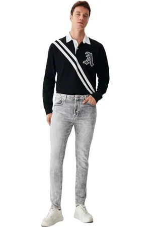 LTB Herren Jeans Reeves Schlank aus Baumwollmischung Tapered Denim mit Mittlere Taille in Mittel Grau