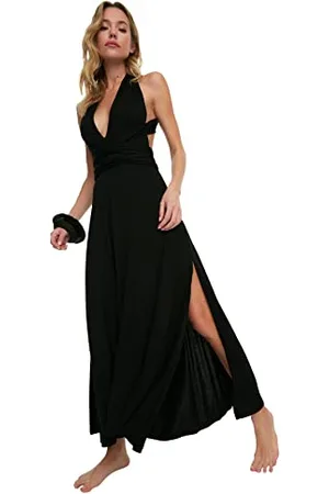 Trendyol Damen Vernetzung Detailliertes Gestricktes Strandkleid Dress, , XL