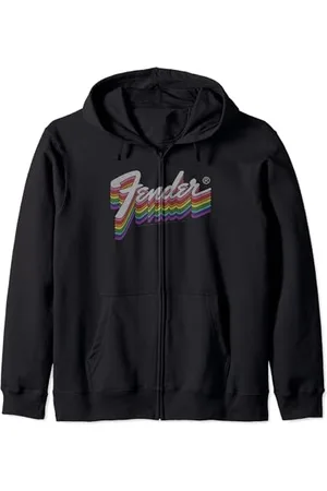 Fender Rainbow Colored Dragging Effect Classic Logo Kapuzenjacke