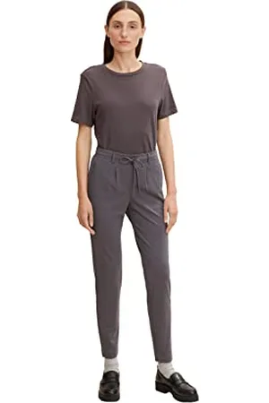 TOM TAILOR Damen Jersey Loose Fit Stoffhose