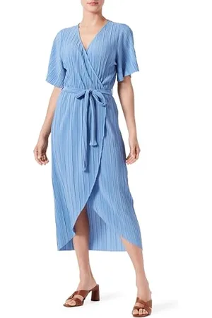 Y.A.S Y.A.S Damen OLINDA SS MIDI WRAP Dress S. NOOS Wickelkleid, , L