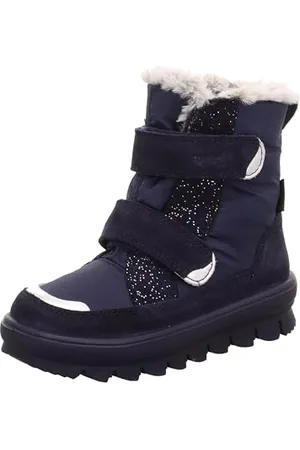 Superfit Mädchen FLAVIA warm gefütterte Gore-Tex Stiefel, BLAU/SILBER 8000