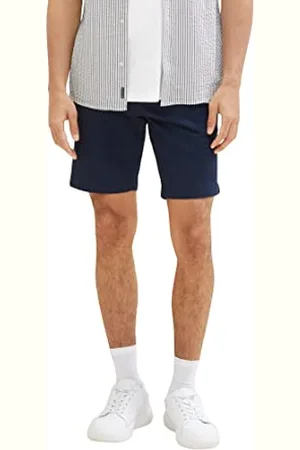 TOM TAILOR Herren 1036309 Slim Chino Bermuda Shorts mit Stretch, 10668-Sky Captain Blue, 32