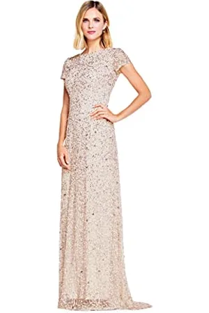 Adrianna Papell Damen paillettenjurk met korte mouwen dresses, , 36 EU