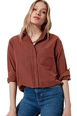 Trendyol Damen Boyfriend Shirt, , 38 EU