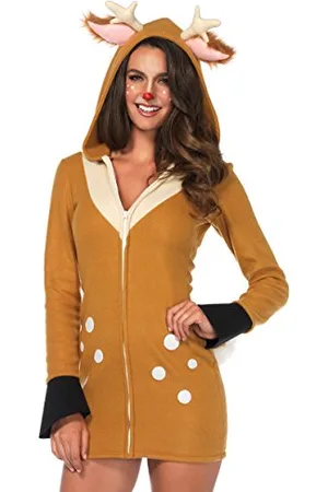 Leg Avenue 85587 Cozy Fawn, Damen Karneval Kostüm Fasching, L, Braun/Khaki