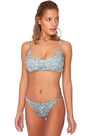 Trendyol Damen Python Patterned Bikini Bottoms, , 36 EU