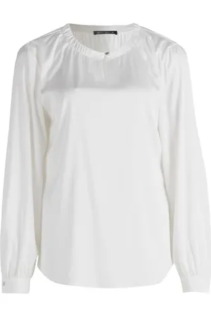 Betty Barclay Damen Langarm-Bluse mit Rundhalsausschnitt Rohweiß,44