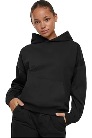 Urban classics Damen Hoodie Ladies Organic Oversized Hoody, Hoodie für Frauen, Bio-Baumwolle, black, S