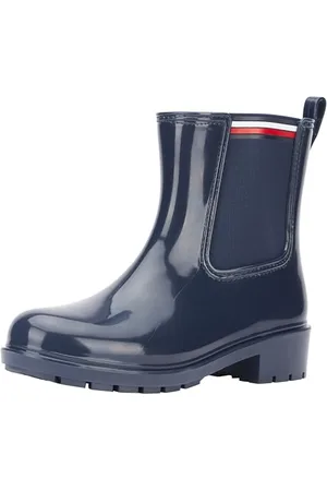 Tommy Hilfiger Damen Low Boot Stiefel Essential Corporate Rainboot Gummistiefel, Mehrfarbig (Space Blue), 37 EU
