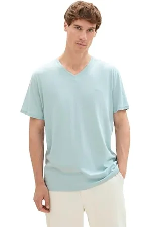 TOM TAILOR Herren Basic T-Shirt mit V-Ausschnitt, , XXXL