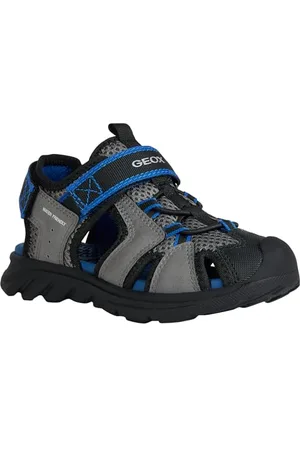 Geox Herren J AIRADYUM BO Sandal, Grey/ROYAL, 38 EU