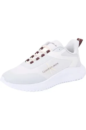 Calvin Klein Jeans EVA RUNNER LOW LACE ML MIX Turnschuhe Herren, Weiß (O Mushroom/Bitter Chocolate/White), 46 EU
