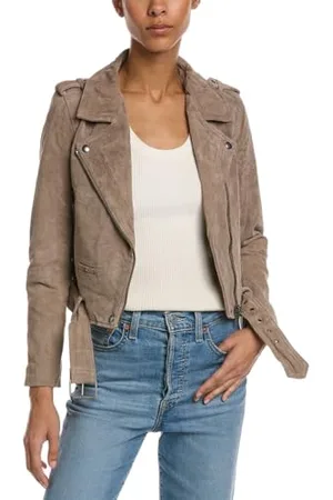 BLANK NYC Damen Luxuri se Kleidung bauchfreies Wildleder Motorrad Jacke, , M EU