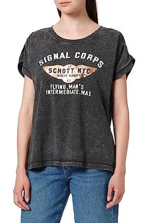 Schott NYC Damen Tsglenw T-Shirt, , Small