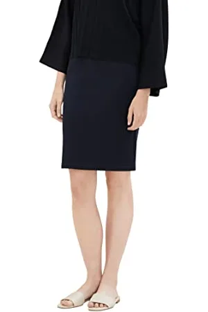 TOM TAILOR Damen 1038712 Basic Bleistift Rock, 10668-sky Captain Blue, 38