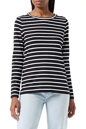 QS by s.Oliver Damen 10.2.11.12.130.2121699 Langarmshirt, schwarz, 36