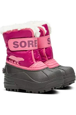 sorel KIDS SNOW COMMANDER Schneestiefel für Unisex Kinder, Rot (Tropic Pink x Deep Blush) - Toddler, 22 EU