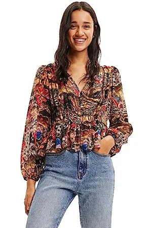 Desigual BLUS_Tapestry- LAC, 6060 Marron Etnic, S
