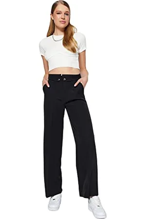 Trendyol Damen Damenhose mit Hoher Taille und Weitem Bein Hose, , 34