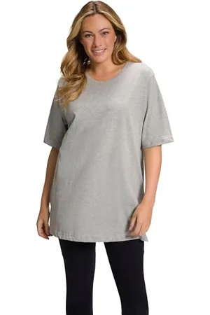 Ulla Popken Damen, große Größen, Basic-Shirt, Rundhals 46-48