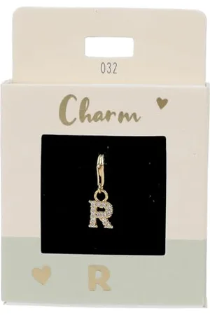 Depesche 11785-032 Charms Express yourself - Anhänger für Halsketten und Armbänder, Buchstabe R,vergoldet, als kleines Geschenk