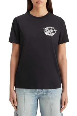 Scotch&Soda Damen Regular Fit with Small Chest Artwork T-Shirt, , XS EU