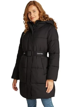 Calvin Klein Jeans LOGO BELT LONG PUFFER Gerade Damen, , XS