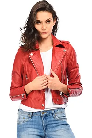 Oakwood Damen Jacke Echtleder 62326, Rouge(Rouge/Rouge), Small