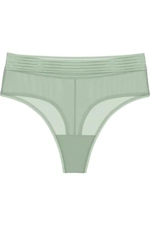 Triumph Damen Tempting Sheer Highwaist String Briefs, , XS