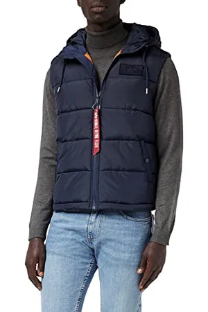 Alpha Industries Herren Hooded Puffer Vest FD Weste, , L